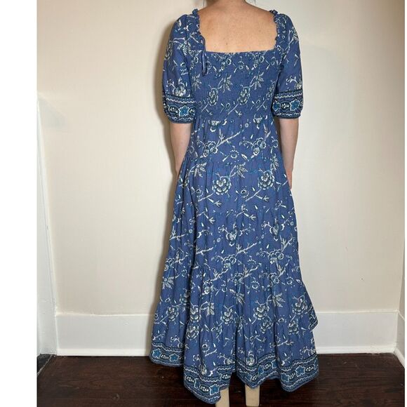 Beautiful 100% Cotton Caroline Constas Tiered Maxi Dress with Pockets Size M - Picture 5 of 7